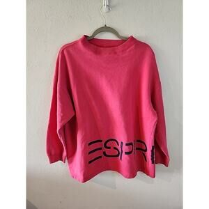 Esprit VTG Vintage 90s Crew Neck Pink Womens Sz Small Oversized Sweatshirt Y2K